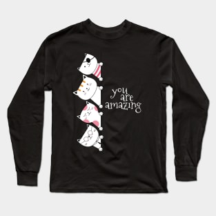 You Are Amazing Cute Cats Funny Long Sleeve T-Shirt